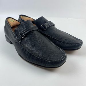 Donald J. Pliner Black Leather Loafers